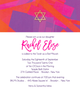 Bright Abstract Top Bat Mitzvah Invitation